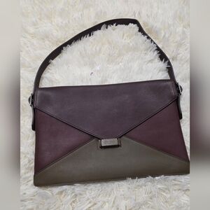 Celine Envelope Elegant Two-Tone Leather Shoulder Bag